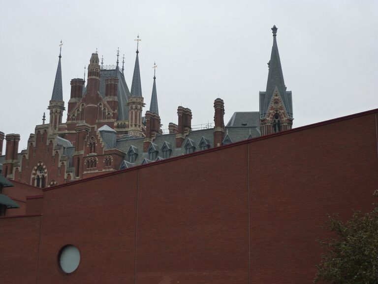 British Library visits: The British Library with St. Pancras beyond, for location context.