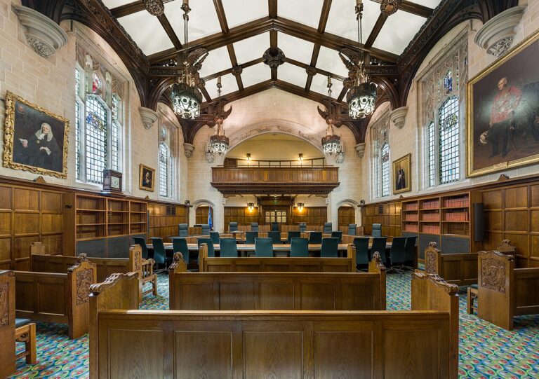UK Supreme Court visit: Courtroom 1 at the UK Supreme Court, for architectural context; not a photograph of a hearing described here.